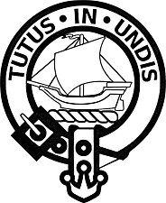 Crest of one Wood family in Scotland depicting a ship with the motto "Safe on the Waves"