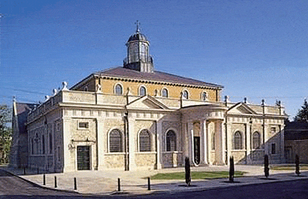 Brentwood Catholic Cathedral has an exterior in the grand Gothic-like style typical of church buildings constructed during the mid-19th century England.