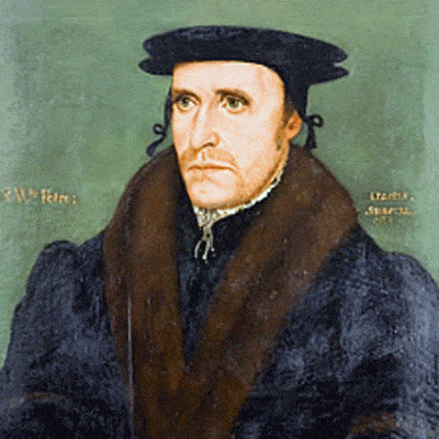 Portrait of Sir William Petre who was Secretary of State for Henry III, Queen Mary, and Elizabeth I. He is wearing a heavy cloak and round cap. He has searching eyes.