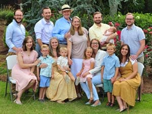 Group photo of three generations of the Wood family of GA, who sponsor Wood Surname of Essex website