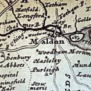 Section of Map of Essex used as a theme for the Map Collection